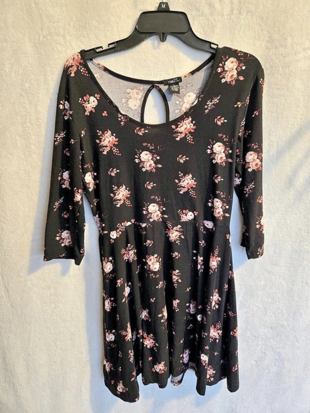 Rue 21 Floral Mini Dress in Black & Pink